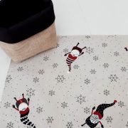 Mantel individual estrellas gris y gnomos