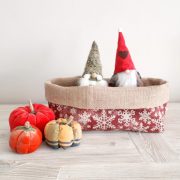 Panera grande reversible granate y yute