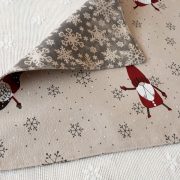 Mantel individual estrellas gris y gnomos