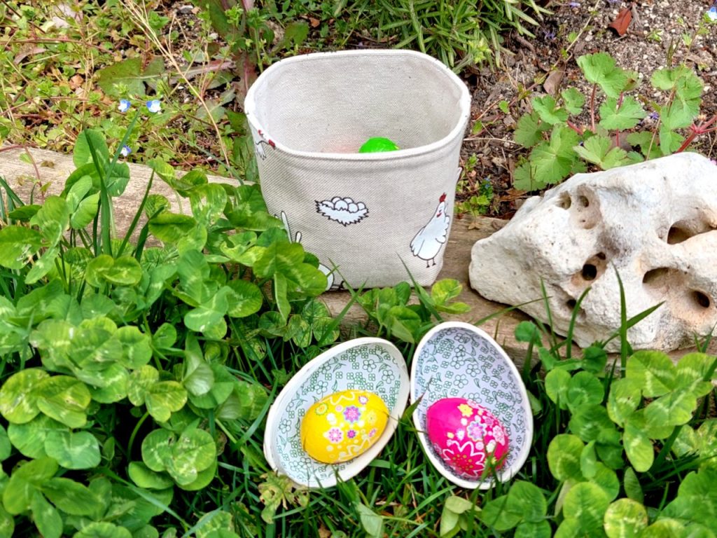 Cesta de tela Pascua
