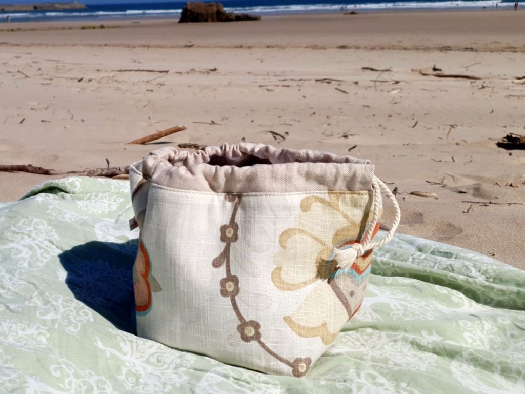Bolsita bañadores mojados lino